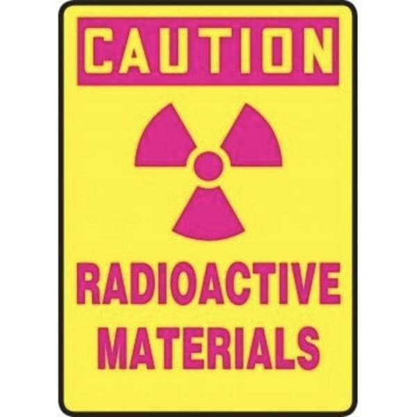 Accuform OSHA CAUTION SAFETY SIGN RADIOACTIVE MRAD617VS - main